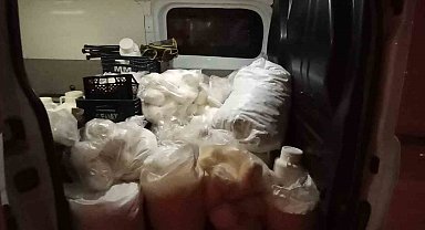 Bingöl'de hijyen kurallarına aykırı taşınan peynir ve tereyağı ele geçirildi