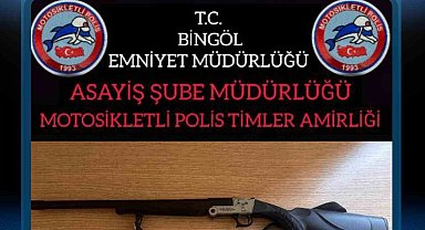 Bingöl'de ruhsatsız tüfek ele geçirildi