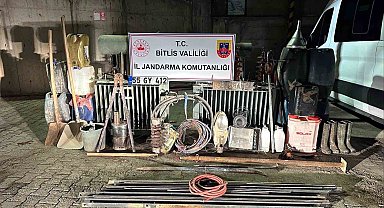 Bitlis'te 1 milyonluk akü çalan 4 kişi yakalandı