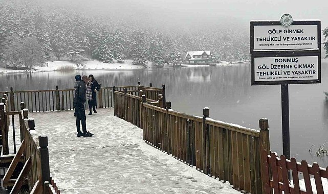 Bolu'nun incisi beyaza büründü