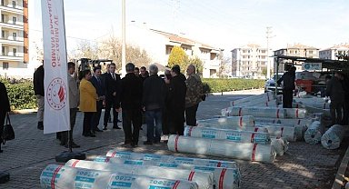 Çanakkale'de 18 üreticiye sera naylon teslim edildi