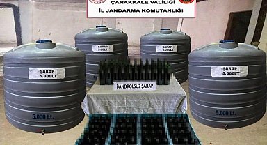 Çanakkale'de 22 bin litre kaçak içki ele geçirildi