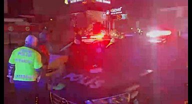 Çekmeköy'de polis aracına çarpan sürücü ve yakınları ile polis ekipleri arasında arbede
