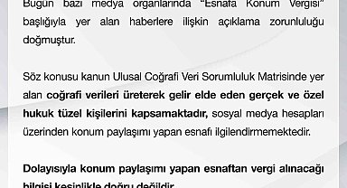 Çevre, Şehircilik ve İklim Değişikliği Bakanlığından "konum vergisi" açıklaması