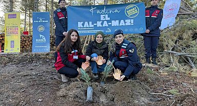 Çine'de fidanlar kadına şiddete karşı toprakla buluştu