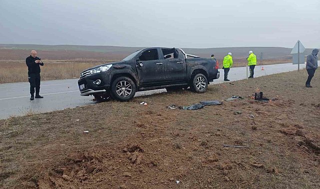 Çorum'da pikap takla attı: 5 yaralı