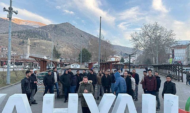 Dedeman Madencilik işçilerinden 'maaş' eylemi