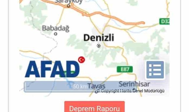 Denizli'de 4.0 şiddetinde deprem meydana geldi