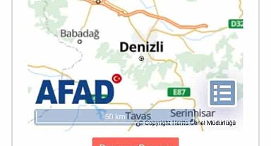 Denizli'de 4.0 şiddetinde deprem meydana geldi