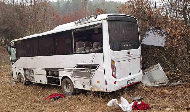 Emet'te işçi servisi devrildi: 1 ölü, 8 yaralı