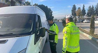 Engelli bireyler temsili trafik denetimi yaptı