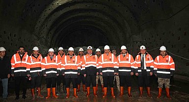Erzurum ve Bingöl Valileri Çirişli Tüneli'ni inceledi