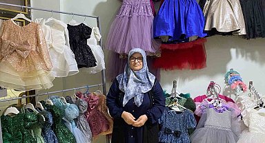 Giyemediği gelinlik içinde ukde oldu, şimdi diktiği gelinlikler çocukları mutlu ediyor