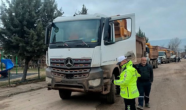 Gölbaşı'nda ağır tonajlı araçlara denetim