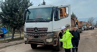 Gölbaşı'nda ağır tonajlı araçlara denetim