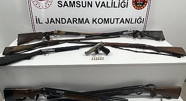 Jandarma 7 ruhsatsız tüfek ele geçirdi