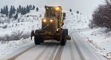 Kahramanmaraş'ta karla mücadele