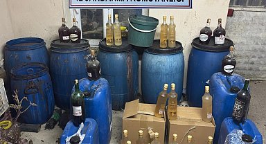 Karacasu'da sahte içki operasyonu