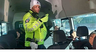 Kars'ta okul servislerine denetim yapıldı