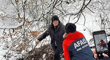 Kayıp yaşlı adam ormanlık alanda sağ olarak bulundu