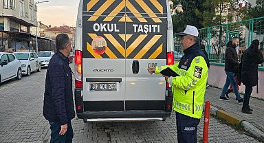 Kırklareli'nde okul servisleri denetlendi
