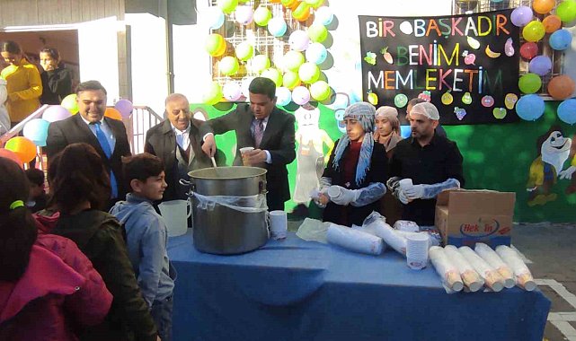 Kızıltepe'de öğrenciler Yerli Malı Haftasında çorba günü etkinliği düzenledi