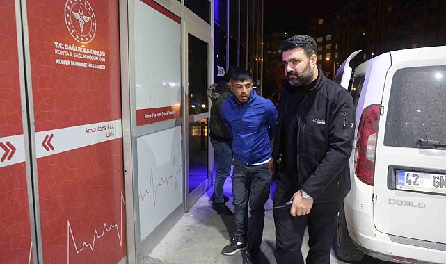 Konya'da 23 yıl hapis cezasıyla aranan zanlı yabancı uyruklu ailenin yanında yakalandı