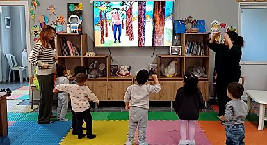 Kuşadası'ndaki çocuklar için dinazor atölyesi düzenlendi
