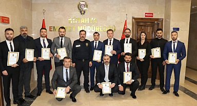 Kütahya'da emniyet personeline başarı belgeleri takdim edildi