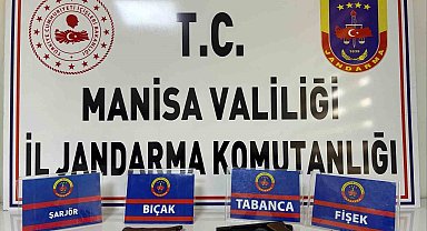 Manisa'da şüpheliden el yapımı tabanca çıktı
