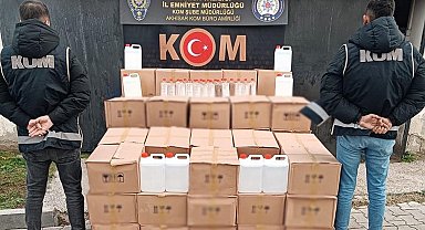 Manisa'nın 8 ilçesinde eş zamanlı kaçak alkol operasyonu