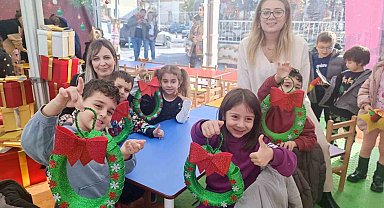 Manisalı çocuklar yeni yıl coşkusunu doyasıya yaşadı