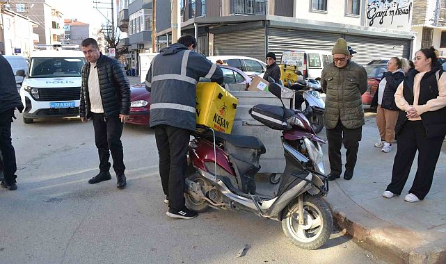 Motosiklet ile otomobil çarpıştı: 1 yaralı