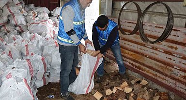 Nazilli'de devrilen ağaçlar yakacak olarak kullanılacak