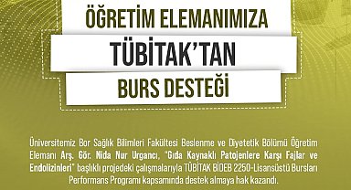 NÖHÜ öğretim elemanına burs desteği