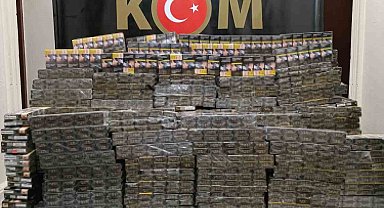 Nusaybin'de 15 bin 850 paket kaçak sigara ele geçirildi