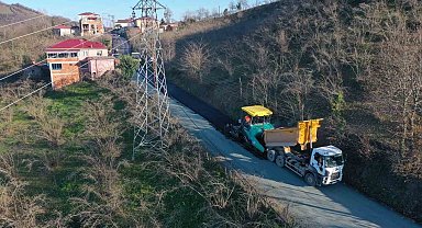 Ordu'da sıcak asfalt çalışmaları devam ediyor