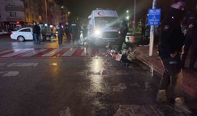 Polisten kaçan motosikletli kaza yaparak yaralandı