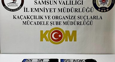 Samsun'da sahte plakayla yakalanan 2 kişi gözaltına alındı