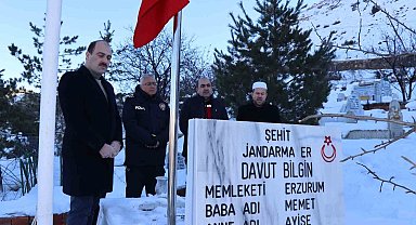 Şehit Davut Bilgin'in mezarını ziyaret ettiler