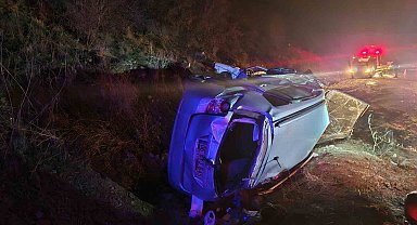Takla atan otomobildeki 3 kişi yaralandı