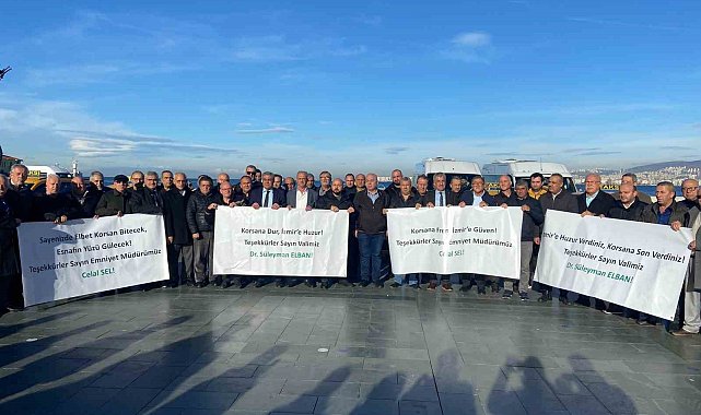 Taksici ve servisçiler protesto için değil korsanla mücadeleye teşekkür için buluştu