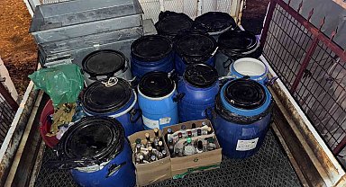 Tekirdağ'da 400 litre kaçak şarap ele geçirildi