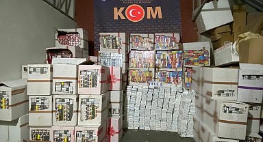 Uşak'ta piyasa değeri 3 milyon TL olan kaçak sigara ele geçirildi