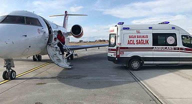 Van'da 3 yenidoğan hasta ambulans uçakla sevk edildi