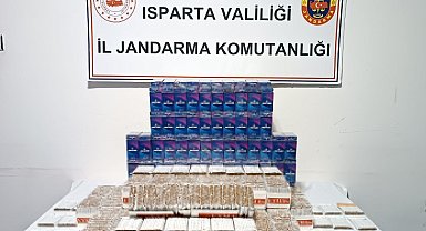 Yalvaç'ta 14 bin 80 adet kaçak makaron ele geçirildi