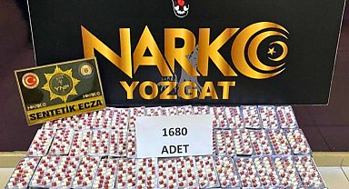 Yozgat'ta şüpheli şahsın üzerinden bin 680 adet uyuşturucu hap çıktı