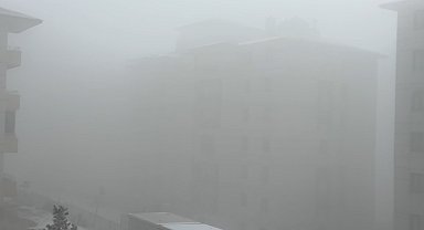 Yüksekova'da sis etkili oluyor