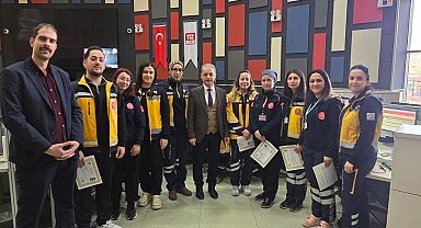 112 Acil Çağrı Merkezi çalışanlarına başarı belgesi