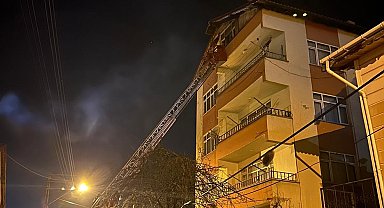 5 katlı binada korkutan yangın